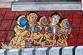 Detail from a mural painting with a 'Ramakien' motif - Thai version of the Indian Ramayana - from the temple complex of the Emerald Buddha, Bangkok (late 18th century) 